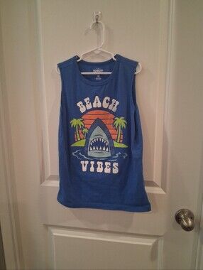 OshKosh B'gosh Blue Graphic 'Beach Vibes' Tank Size 10